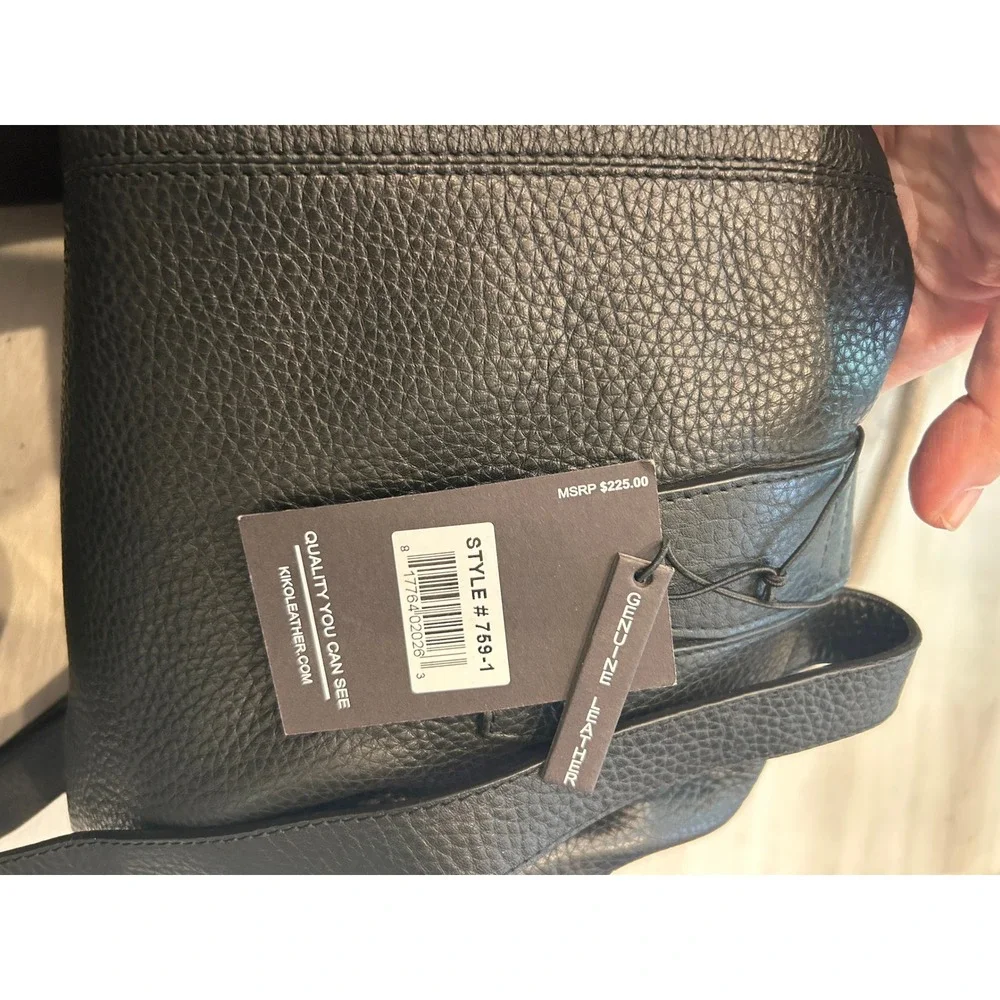 Kiko Leather Foldover Backpack Convertible Tote Black MSRP $225 Style‎ 769 1